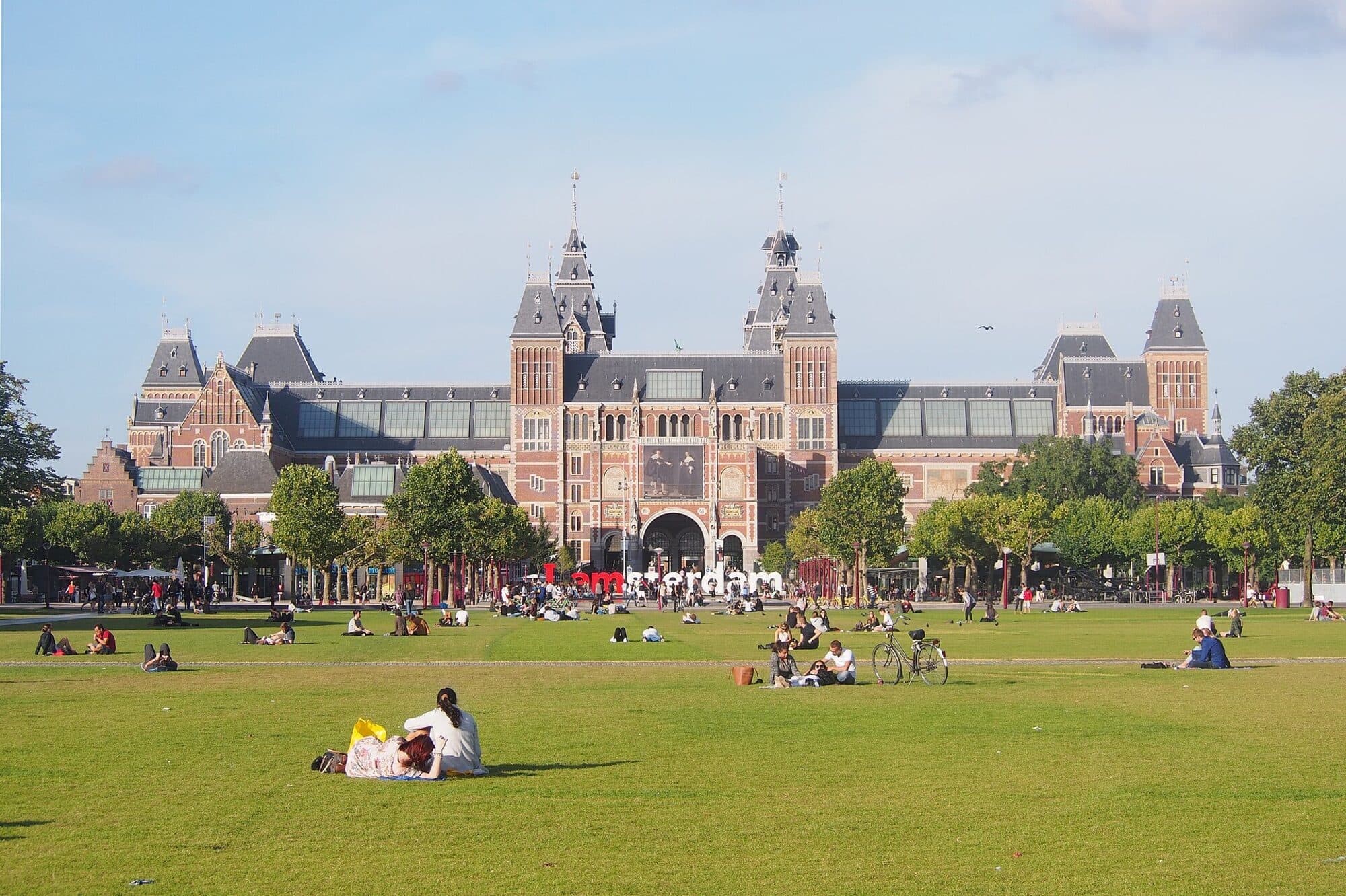 Museumplein with the Rijksmuseum in the background